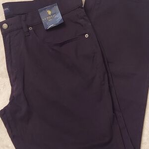 NEW U.S. Polo Assn. Men's Black Pants 40X30 Active Stretch